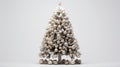 Beautiful christmas tree isolated on a white background. Neural network AI generated Royalty Free Stock Photo