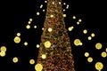 Beautiful Christmas tree and New Year's tree decorated multi-colored garlands