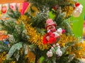 Beautiful Christmas tree with stunning Christmas decoration and cute snowman