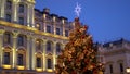 Beautiful Christmas tree Waterloo Place London - LONDON, ENGLAND - DECEMBER 10, 2019 Royalty Free Stock Photo