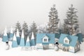 Beautiful Christmas winter snowy landscape background Royalty Free Stock Photo