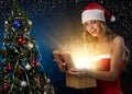 Beautiful christmas woman Royalty Free Stock Photo