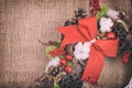 Beautiful Christmas wreath Royalty Free Stock Photo