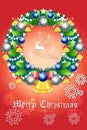 Beautiful christmas wreath decorations - vector eps10 Royalty Free Stock Photo
