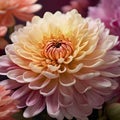 Beautiful chrysanthemum flowers as background, closeup