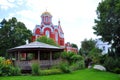 Beautiful Church of the Annunciation of the Most Holy Theotokos in Petrovsky Park in Moscow