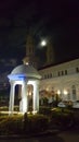 Beautiful church basking in full moon Royalty Free Stock Photo