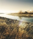 Beautiful Church Panoramic Serene New Zealand Concept Royalty Free Stock Photo