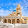 Beautiful Church Of Saint George In Oia, Santorini island, Cyclades, Greece Royalty Free Stock Photo