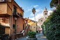 Beautiful church and traditional architecture of Portofino town, Italy Royalty Free Stock Photo