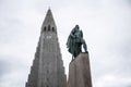 The beautiful churches and its streets in Reykjavik Royalty Free Stock Photo