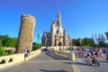 Beautiful Cinderella Castle in Tokyo Disneyland, Tokyo, Japan Royalty Free Stock Photo
