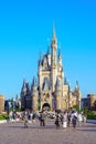 Beautiful Cinderella Castle in Tokyo Disneyland, Tokyo, Japan Royalty Free Stock Photo