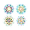 Beautiful circular pattern for your design. Set of circular patterns. Royalty Free Stock Photo