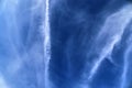 Beautiful cirrus cloud formations in a deep blue sky Royalty Free Stock Photo