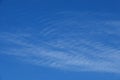 Beautiful cirrus clouds against the blue sky, summer sky