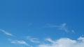 Beautiful cirrus clouds. Daytime sky with cirrus clouds. Cirrus clouds in a blue sky depicting mare s tails. Time lapse. Royalty Free Stock Photo