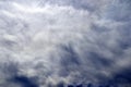 Beautiful cirrus clouds in natural cloud formations in a deep blue sky Royalty Free Stock Photo