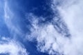 Beautiful cirrus clouds in natural cloud formations in a deep blue sky Royalty Free Stock Photo