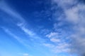 Beautiful cirrus clouds in natural cloud formations in a deep blue sky Royalty Free Stock Photo
