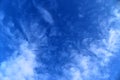 Beautiful cirrus clouds in natural cloud formations in a deep blue sky Royalty Free Stock Photo