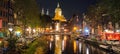 The beautiful city of Amsterdam at night