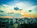 Beautiful city in Bangladesh city photo sky photography cloudes Royalty Free Stock Photo