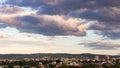 Cluj Napoca city as seen from Cetatuia Hill near by Royalty Free Stock Photo