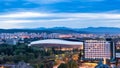 Cluj Napoca city centre as seen from Cetatuia Hill near by Royalty Free Stock Photo