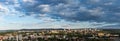 Panoramic view of Cluj Napoca city as seen from Cetatuia Hill near by Royalty Free Stock Photo