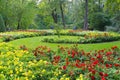 Beautiful city park on Elagin Island in St.Petersburg at summer