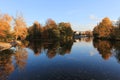 Beautiful city parks with autumn scenery Royalty Free Stock Photo