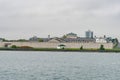 Beautiful city skyline with Kingston Penitentiary along St Lawrence River Royalty Free Stock Photo