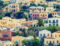 Beautiful city of Symi in the archipelago Greek islands. Royalty Free Stock Photo