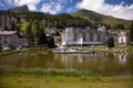 Beautiful city views dowtown Davos, Switzerland.