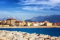 Beautiful cityscape, Ajaccio is the capital of Corsica. City on Royalty Free Stock Photo
