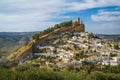 Beautiful cityscape with castle on hill in Montefrio, Spain Royalty Free Stock Photo