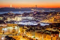 Beautiful cityscape, Lisbon, the capital of Portugal at sunset.