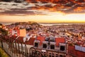 Beautiful cityscape, Lisbon, the capital of Portugal at sunset.