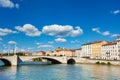 Pont Bonaparte across the Saone river in Lyon