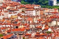 Beautiful cityscape of Lyon with red roofs houses Royalty Free Stock Photo