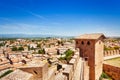 Beautiful cityscape of modern Carcassonne city