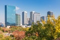 Beautiful cityscape of Osaka in autumn, Osaka,Japan