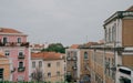 Beautiful cityscape panorama. Top view on the old town in Lisbon city, Portugal Royalty Free Stock Photo