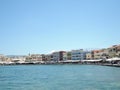 Beautiful cityscape and promenade in city of Chania on island of Crete, Greece Royalty Free Stock Photo