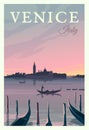 Time to travel. Around the world. Quality vector poster. Italy.