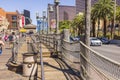 Beautiful cityscape view of Las Vegas Strip with Treasure Island  territory hotel decorative design. Las Vegas, Nevada, Royalty Free Stock Photo