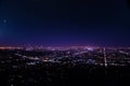 Beautiful cityscape view of Los Angeles at night