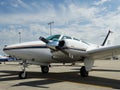 Beautiful classic Be55 Beechcraft Baron. Royalty Free Stock Photo