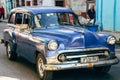 A beautiful classic car in Havana city, Cuba.